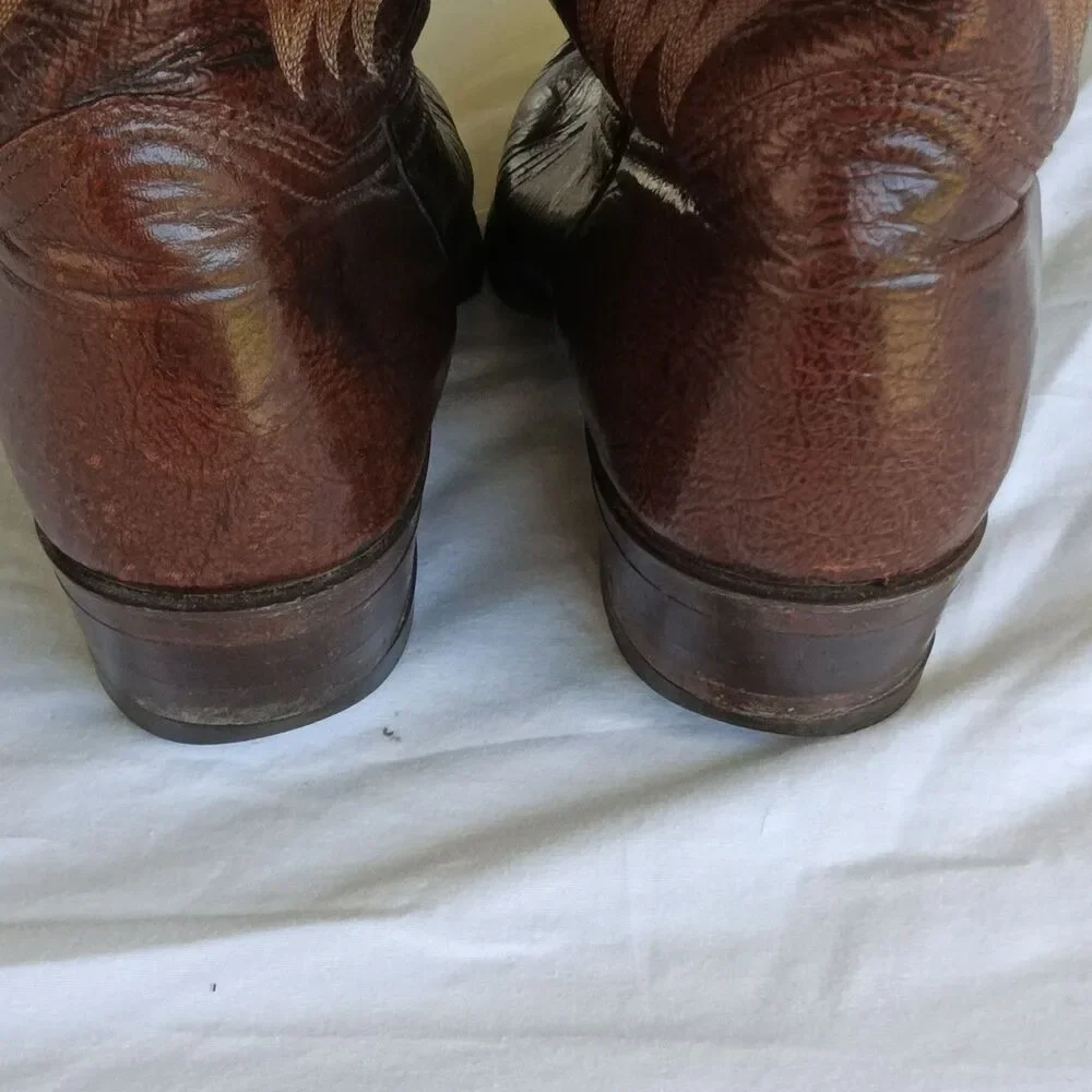 IMPERIAL Men’s Vintage Western Leather Cowboy Boots M704 Size 13 D Made In USA